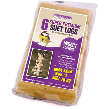 Suet To Go - Insect Suet Logs, 6pcs Pack